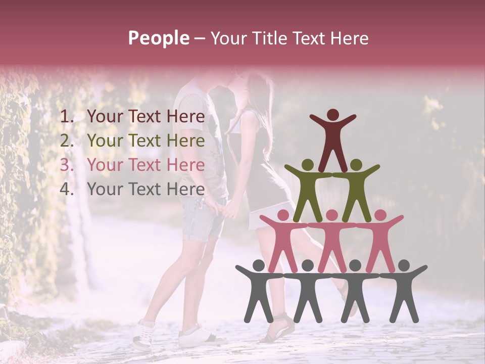 A Man And A Woman Walking Down A Street Holding Hands PowerPoint Template