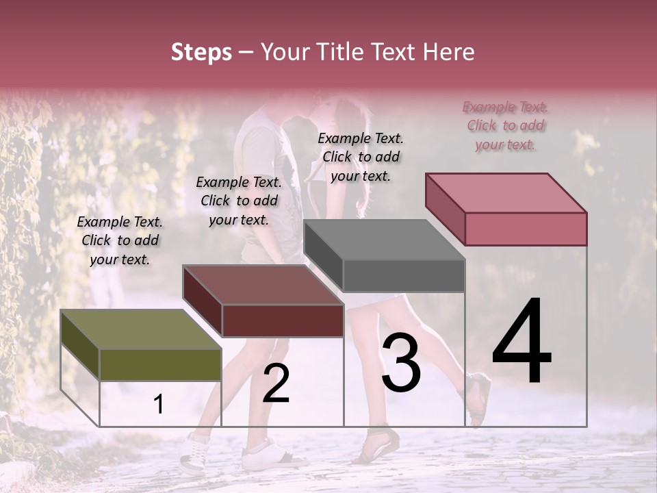 A Man And A Woman Walking Down A Street Holding Hands PowerPoint Template