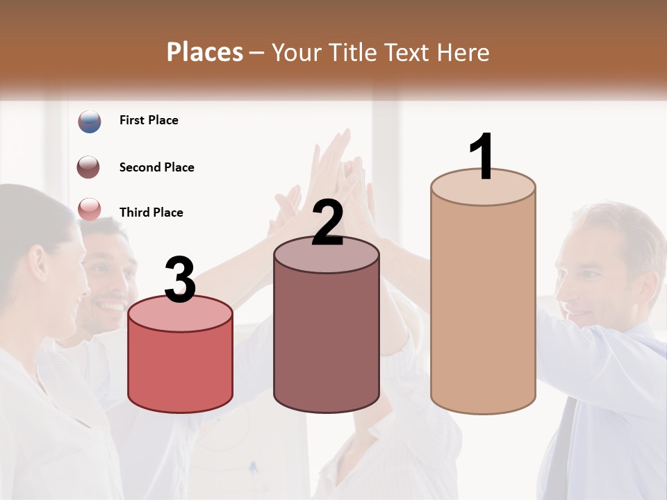 A Group Of People Holding Their Hands Together PowerPoint Template