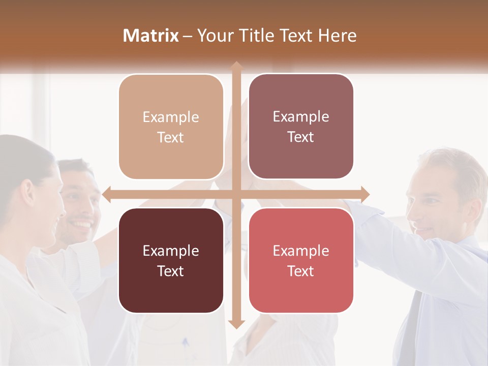 A Group Of People Holding Their Hands Together PowerPoint Template