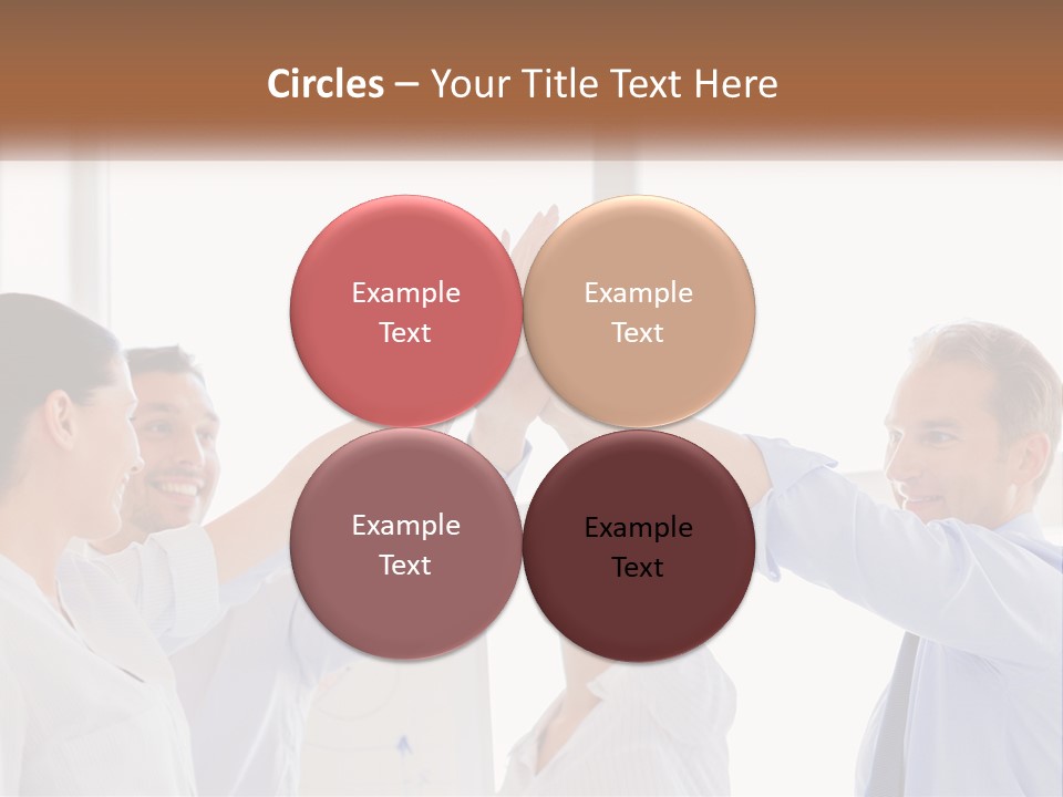 A Group Of People Holding Their Hands Together PowerPoint Template