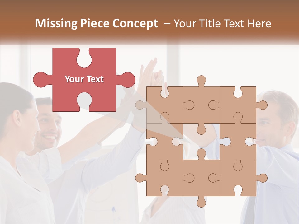 A Group Of People Holding Their Hands Together PowerPoint Template