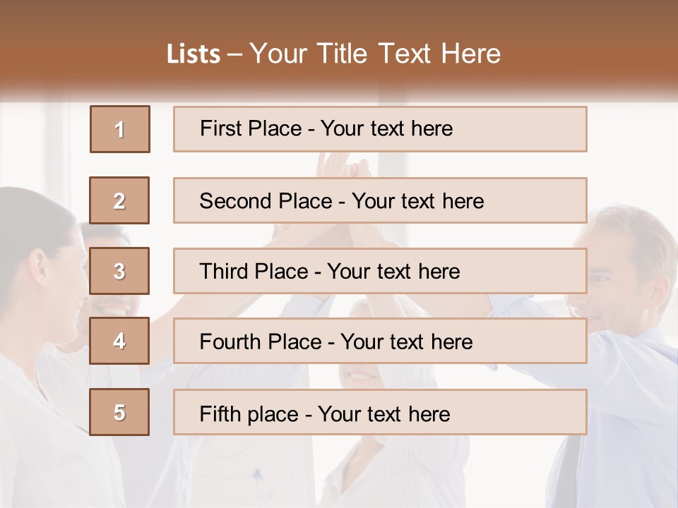A Group Of People Holding Their Hands Together PowerPoint Template
