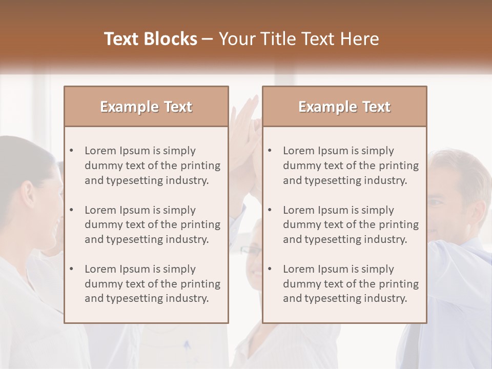 A Group Of People Holding Their Hands Together PowerPoint Template