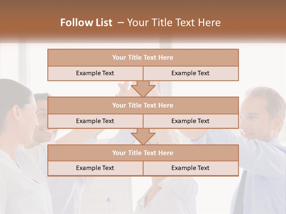 A Group Of People Holding Their Hands Together PowerPoint Template