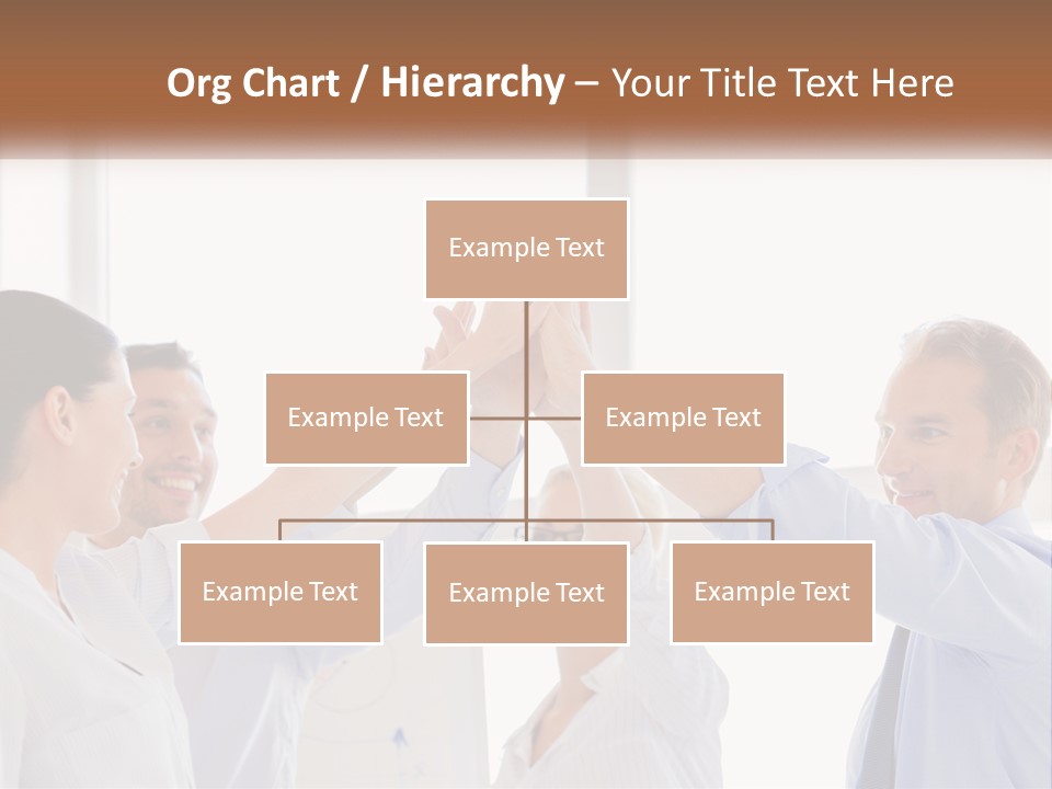 A Group Of People Holding Their Hands Together PowerPoint Template