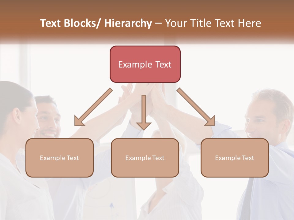 A Group Of People Holding Their Hands Together PowerPoint Template