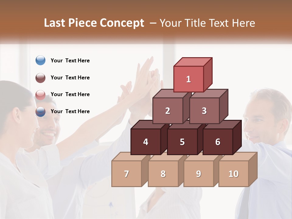 A Group Of People Holding Their Hands Together PowerPoint Template