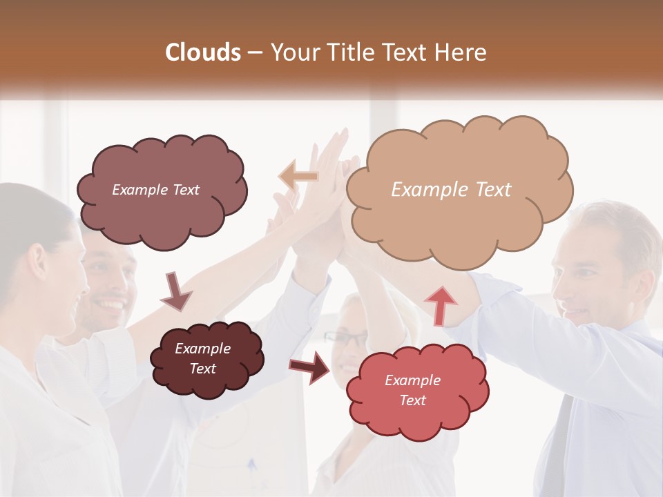 A Group Of People Holding Their Hands Together PowerPoint Template