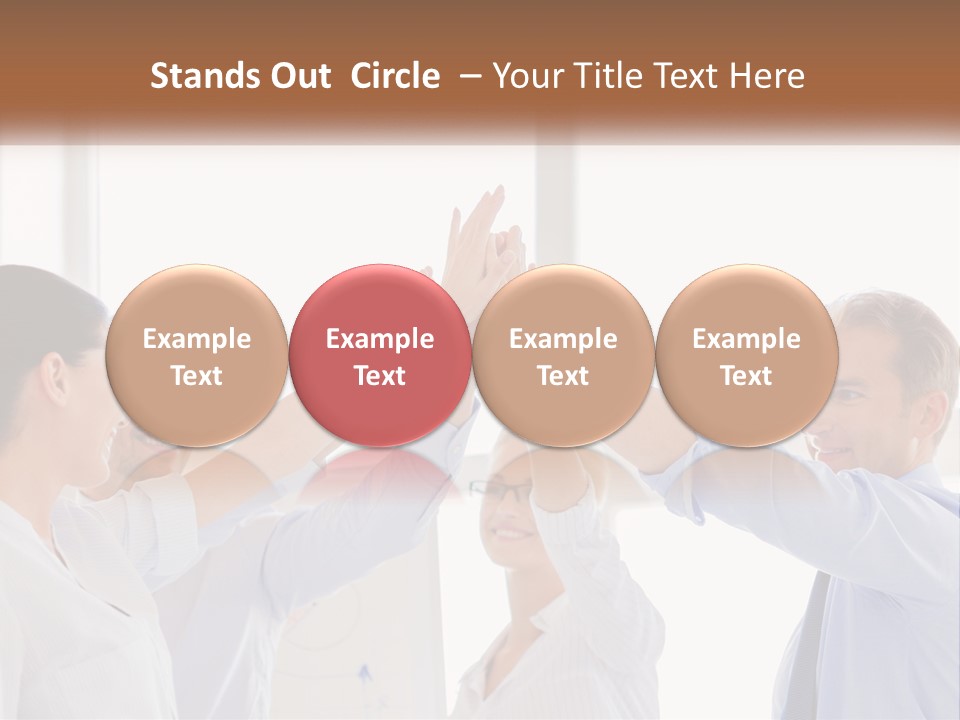 A Group Of People Holding Their Hands Together PowerPoint Template