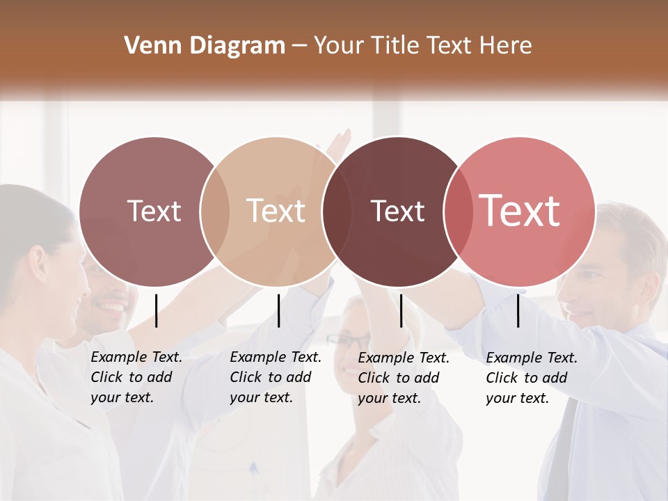 A Group Of People Holding Their Hands Together PowerPoint Template