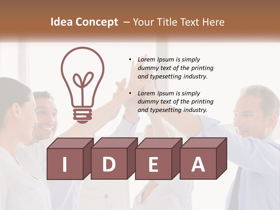 A Group Of People Holding Their Hands Together PowerPoint Template