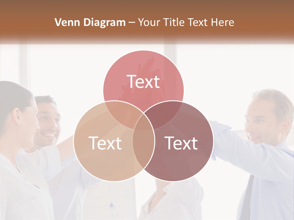 A Group Of People Holding Their Hands Together PowerPoint Template