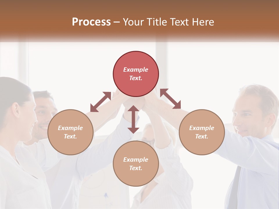 A Group Of People Holding Their Hands Together PowerPoint Template