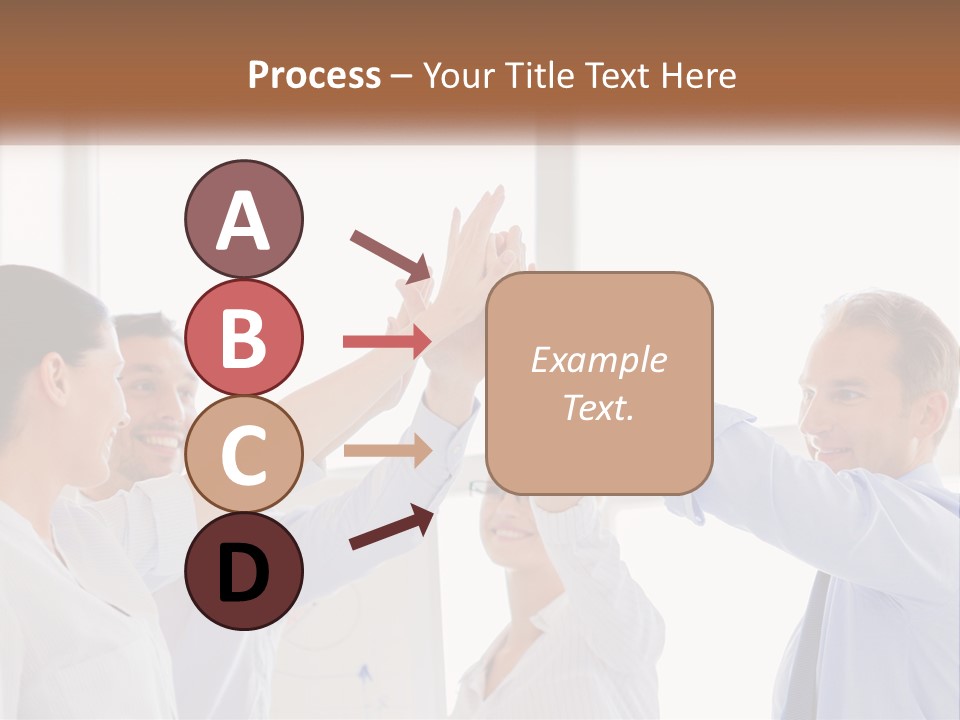 A Group Of People Holding Their Hands Together PowerPoint Template