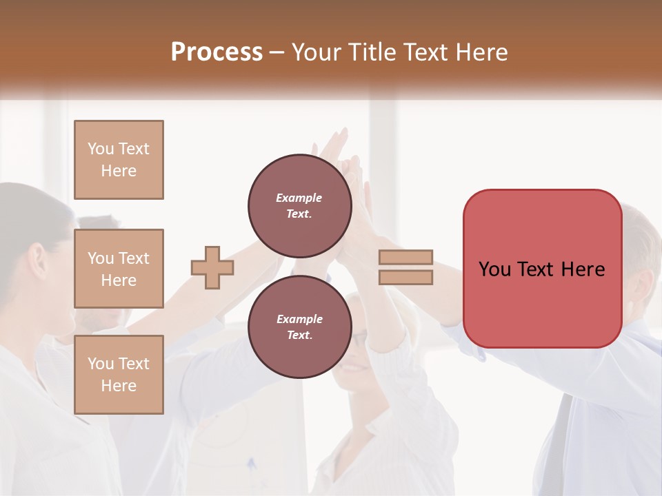 A Group Of People Holding Their Hands Together PowerPoint Template