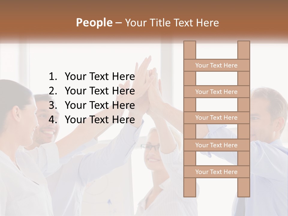 A Group Of People Holding Their Hands Together PowerPoint Template