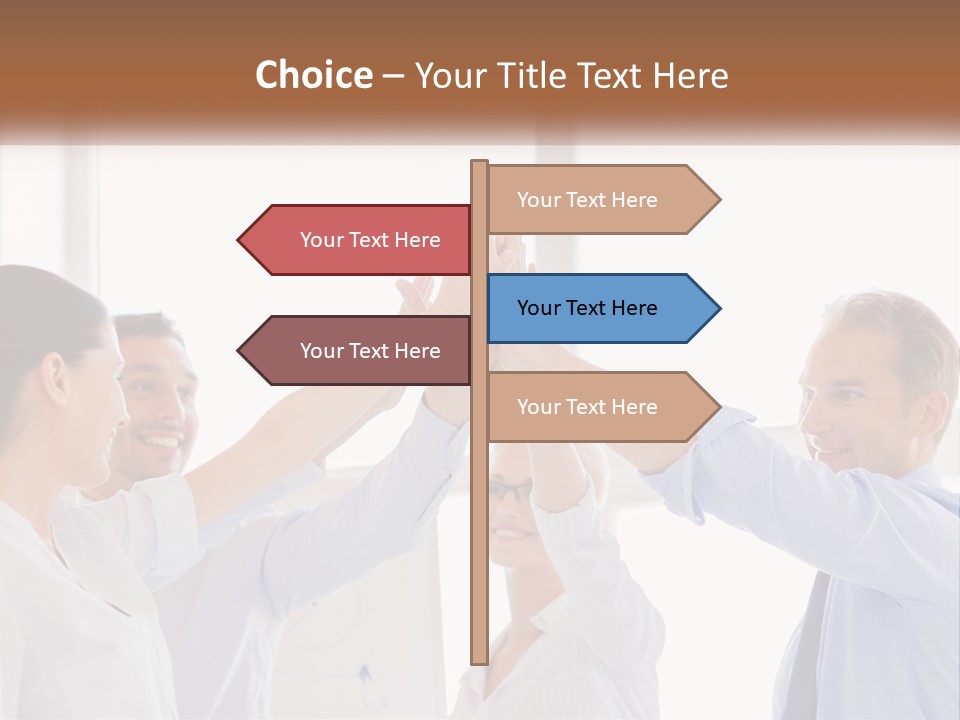 A Group Of People Holding Their Hands Together PowerPoint Template