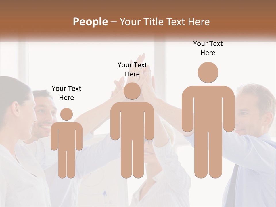 A Group Of People Holding Their Hands Together PowerPoint Template