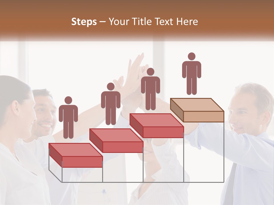 A Group Of People Holding Their Hands Together PowerPoint Template