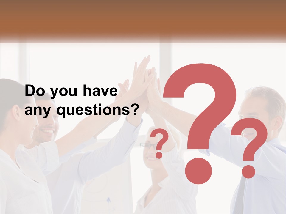 A Group Of People Holding Their Hands Together PowerPoint Template