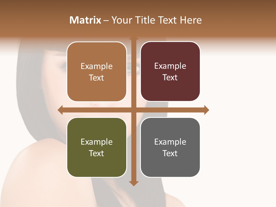 A Woman With Long Black Hair Is Smiling For The Camera PowerPoint Template