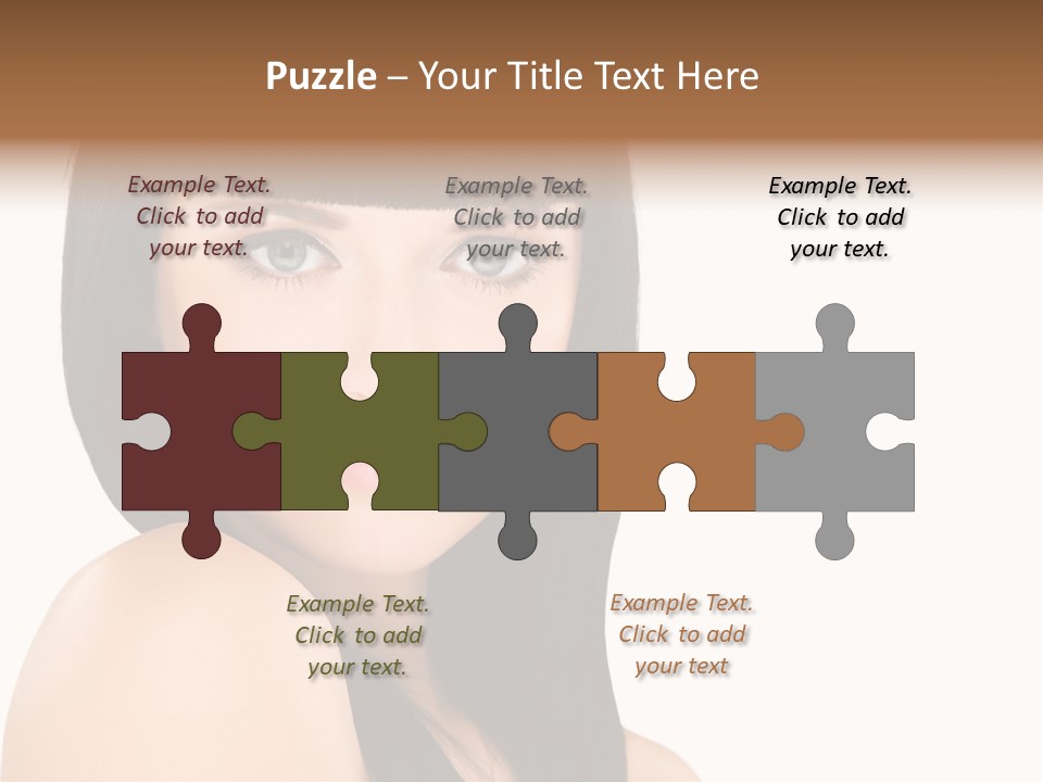 A Woman With Long Black Hair Is Smiling For The Camera PowerPoint Template