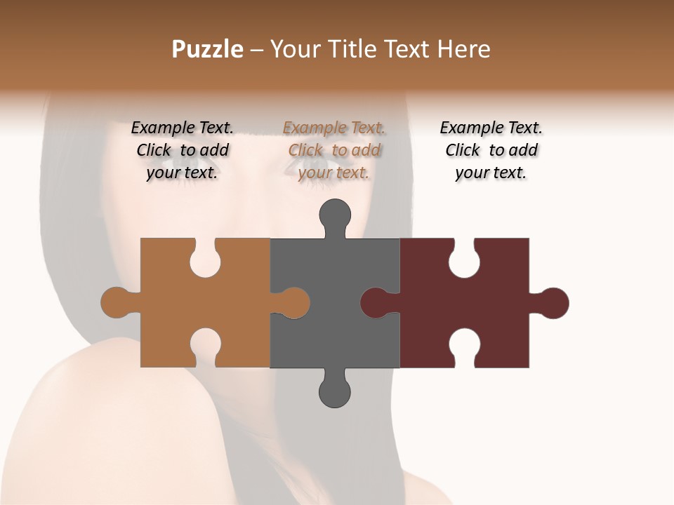 A Woman With Long Black Hair Is Smiling For The Camera PowerPoint Template