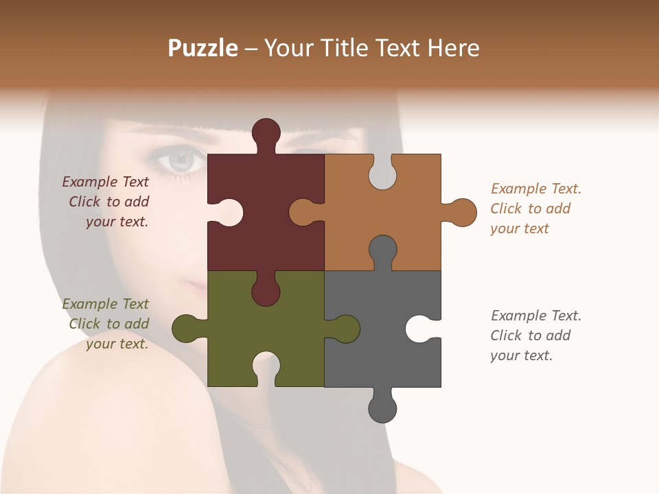 A Woman With Long Black Hair Is Smiling For The Camera PowerPoint Template