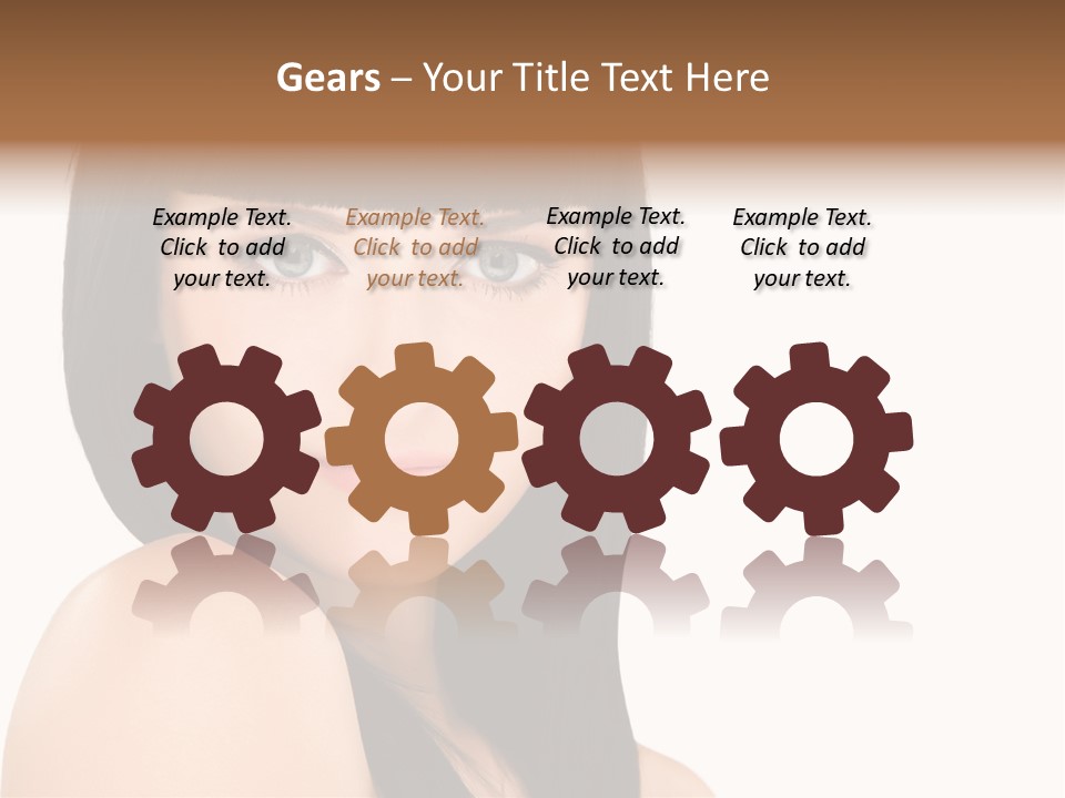 A Woman With Long Black Hair Is Smiling For The Camera PowerPoint Template