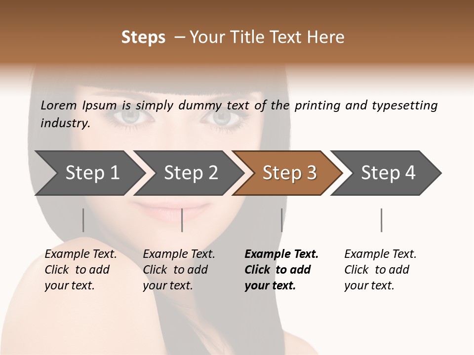 A Woman With Long Black Hair Is Smiling For The Camera PowerPoint Template