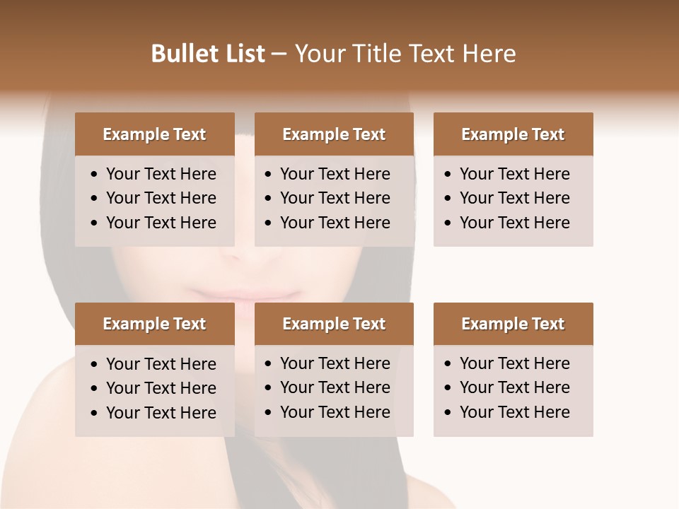 A Woman With Long Black Hair Is Smiling For The Camera PowerPoint Template