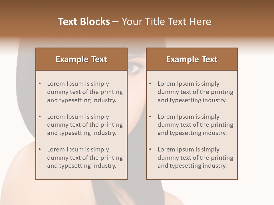 A Woman With Long Black Hair Is Smiling For The Camera PowerPoint Template
