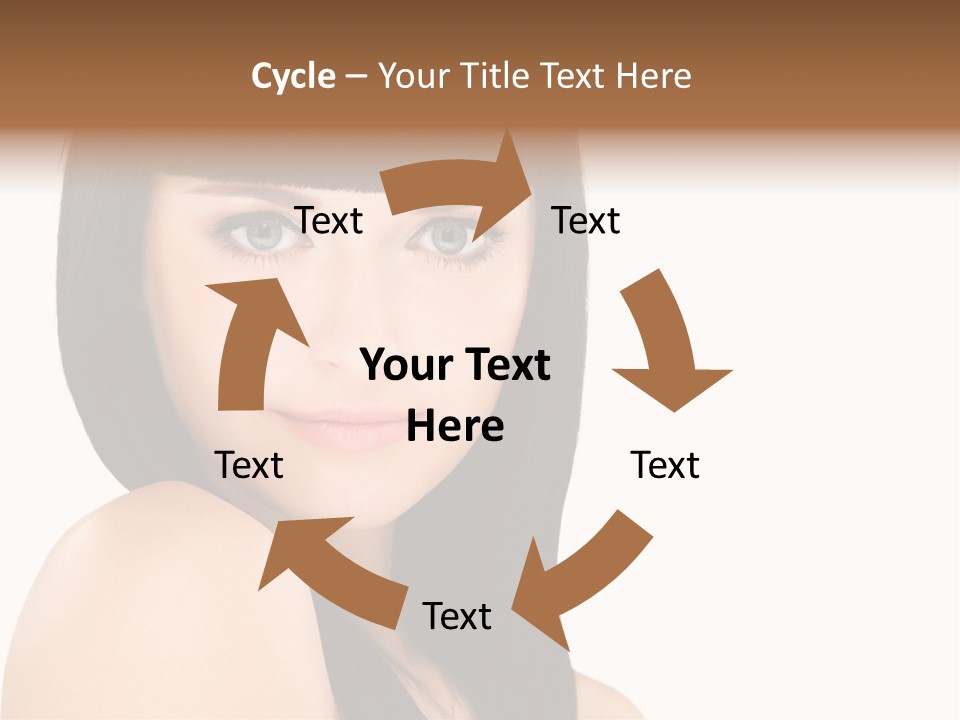 A Woman With Long Black Hair Is Smiling For The Camera PowerPoint Template