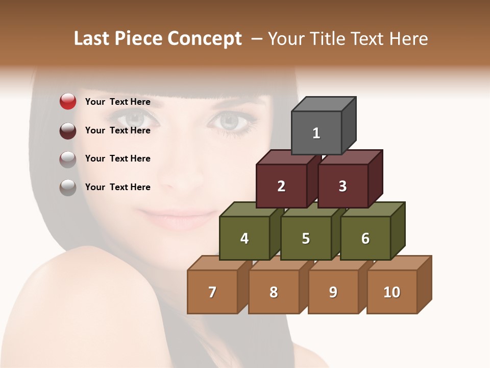 A Woman With Long Black Hair Is Smiling For The Camera PowerPoint Template