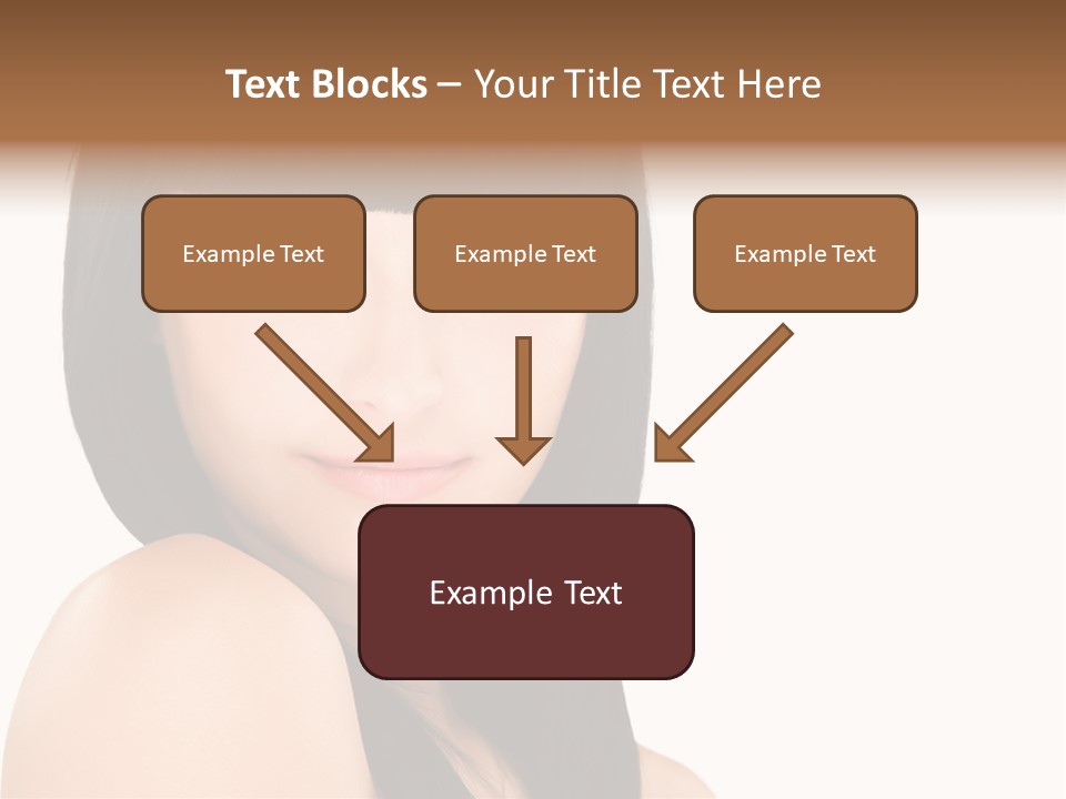 A Woman With Long Black Hair Is Smiling For The Camera PowerPoint Template