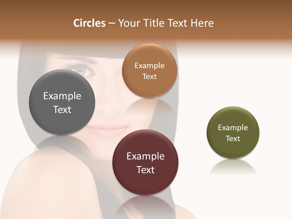 A Woman With Long Black Hair Is Smiling For The Camera PowerPoint Template