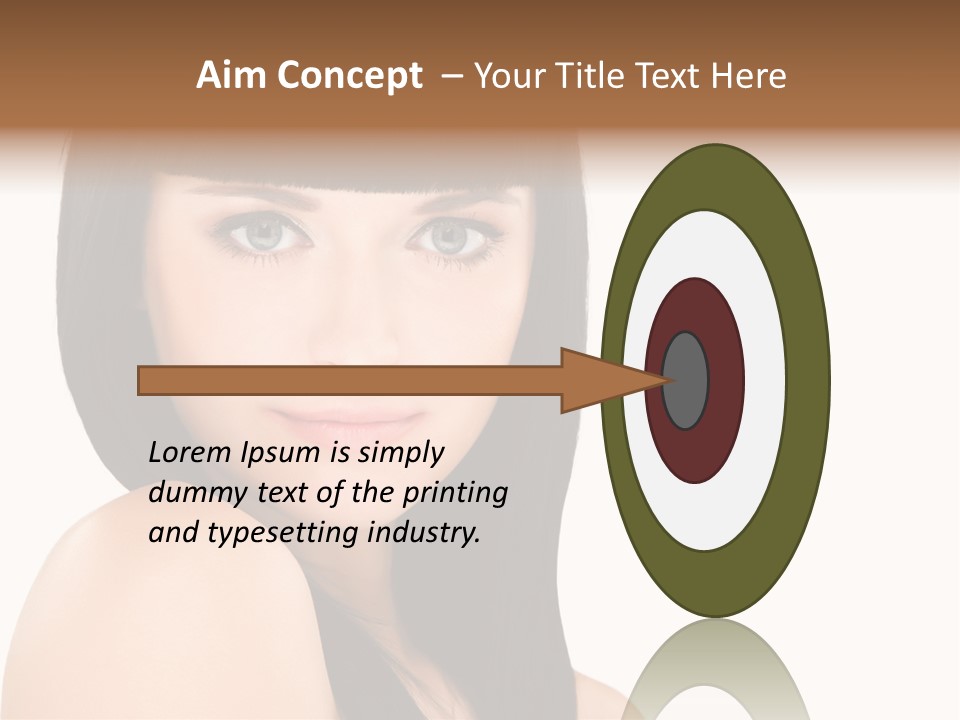 A Woman With Long Black Hair Is Smiling For The Camera PowerPoint Template