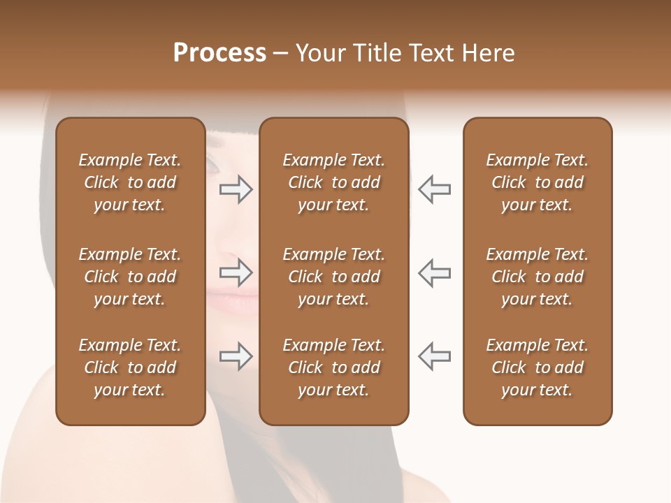 A Woman With Long Black Hair Is Smiling For The Camera PowerPoint Template