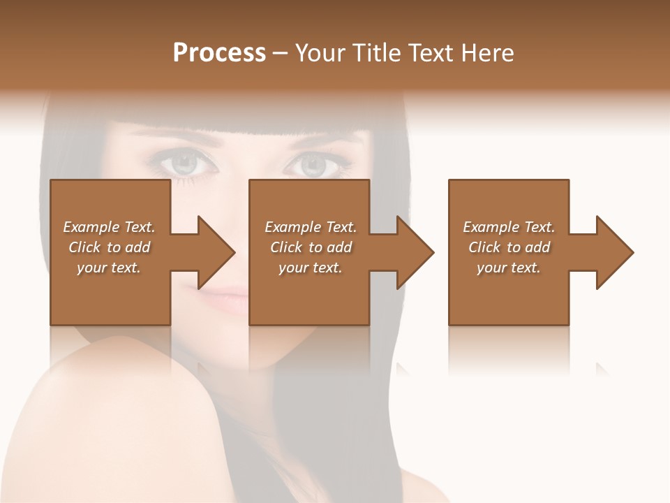 A Woman With Long Black Hair Is Smiling For The Camera PowerPoint Template