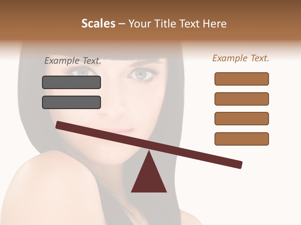 A Woman With Long Black Hair Is Smiling For The Camera PowerPoint Template