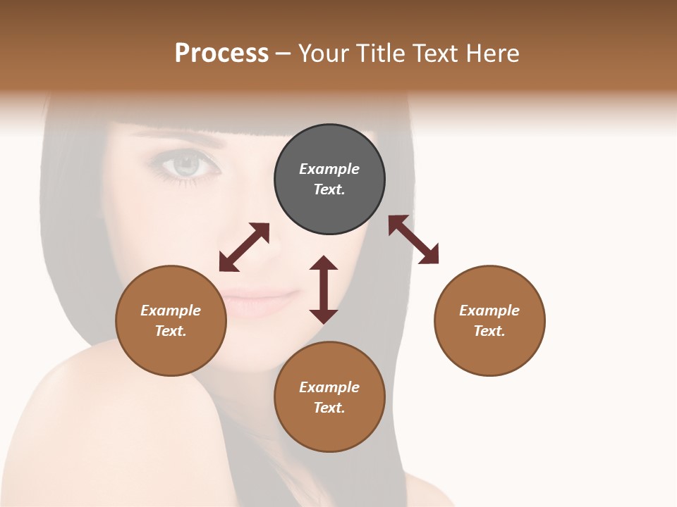 A Woman With Long Black Hair Is Smiling For The Camera PowerPoint Template