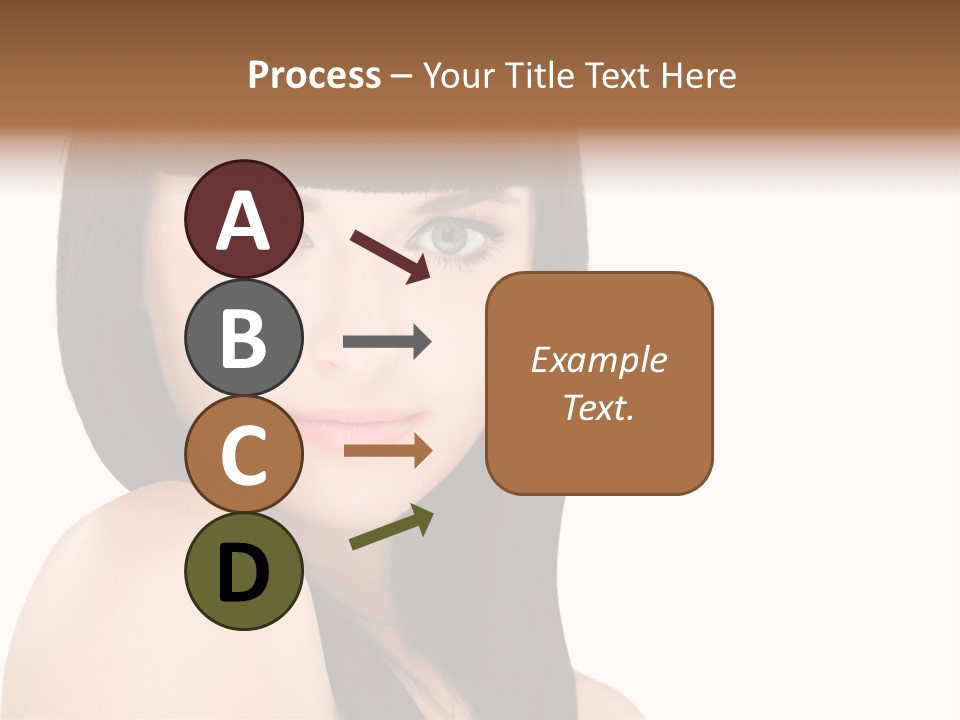 A Woman With Long Black Hair Is Smiling For The Camera PowerPoint Template