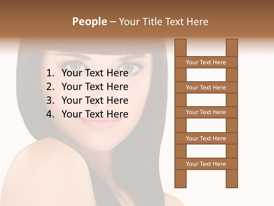 A Woman With Long Black Hair Is Smiling For The Camera PowerPoint Template