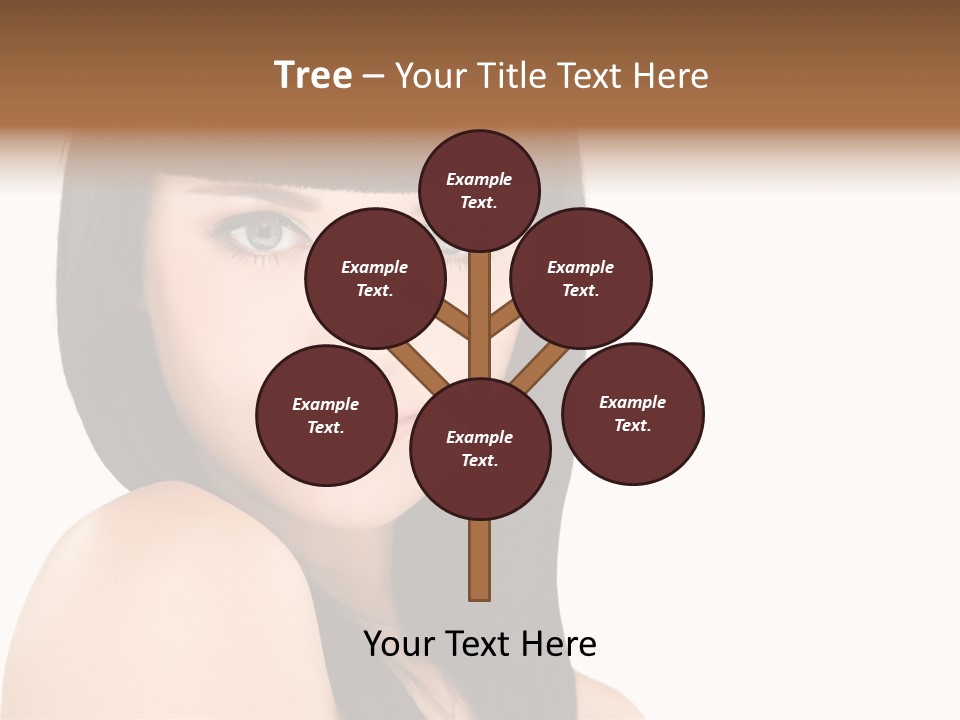 A Woman With Long Black Hair Is Smiling For The Camera PowerPoint Template