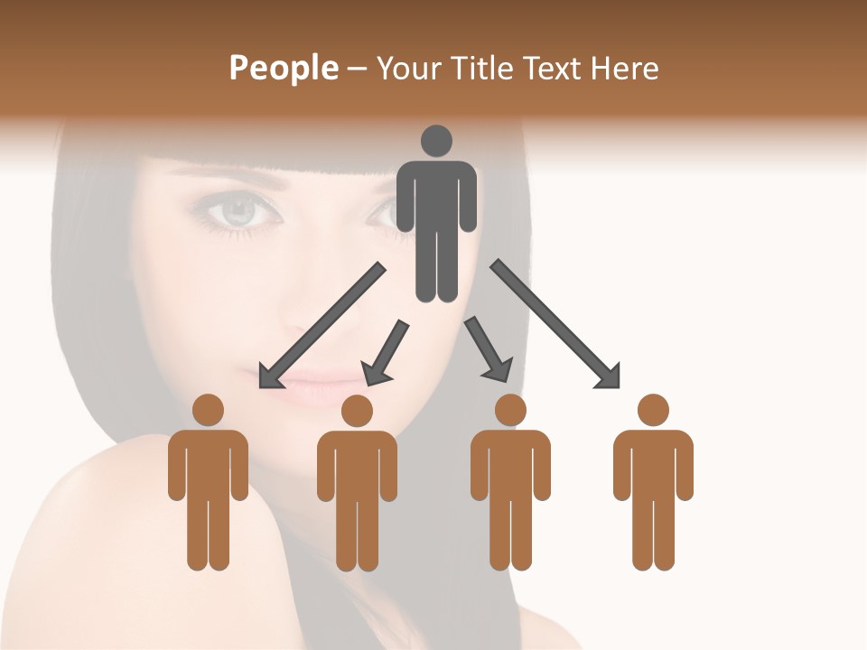 A Woman With Long Black Hair Is Smiling For The Camera PowerPoint Template