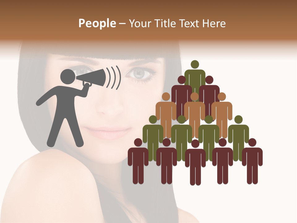 A Woman With Long Black Hair Is Smiling For The Camera PowerPoint Template