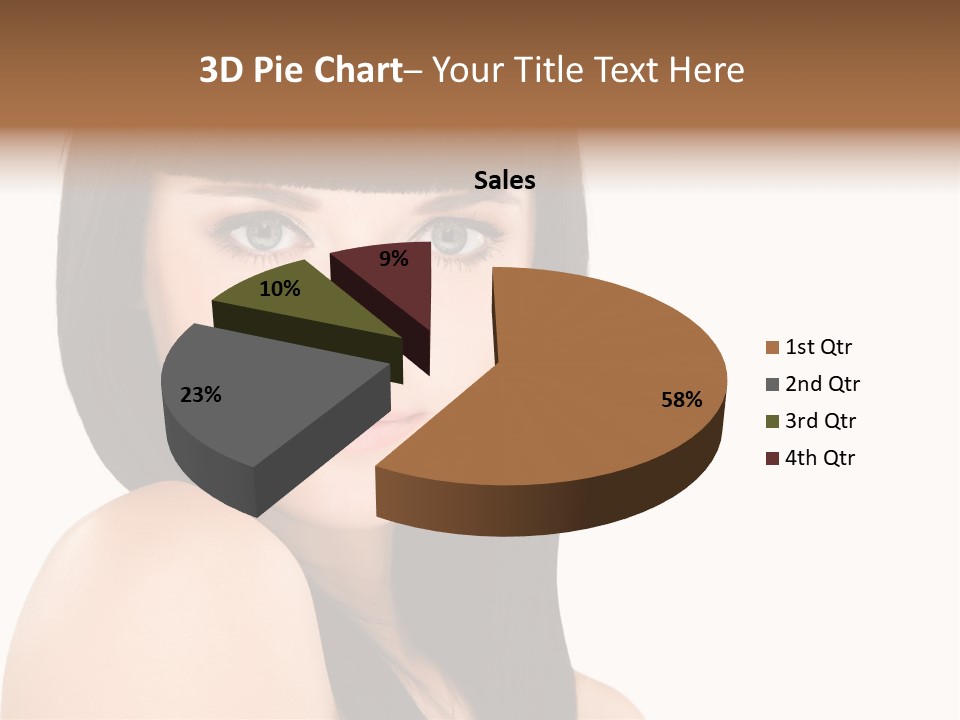 A Woman With Long Black Hair Is Smiling For The Camera PowerPoint Template