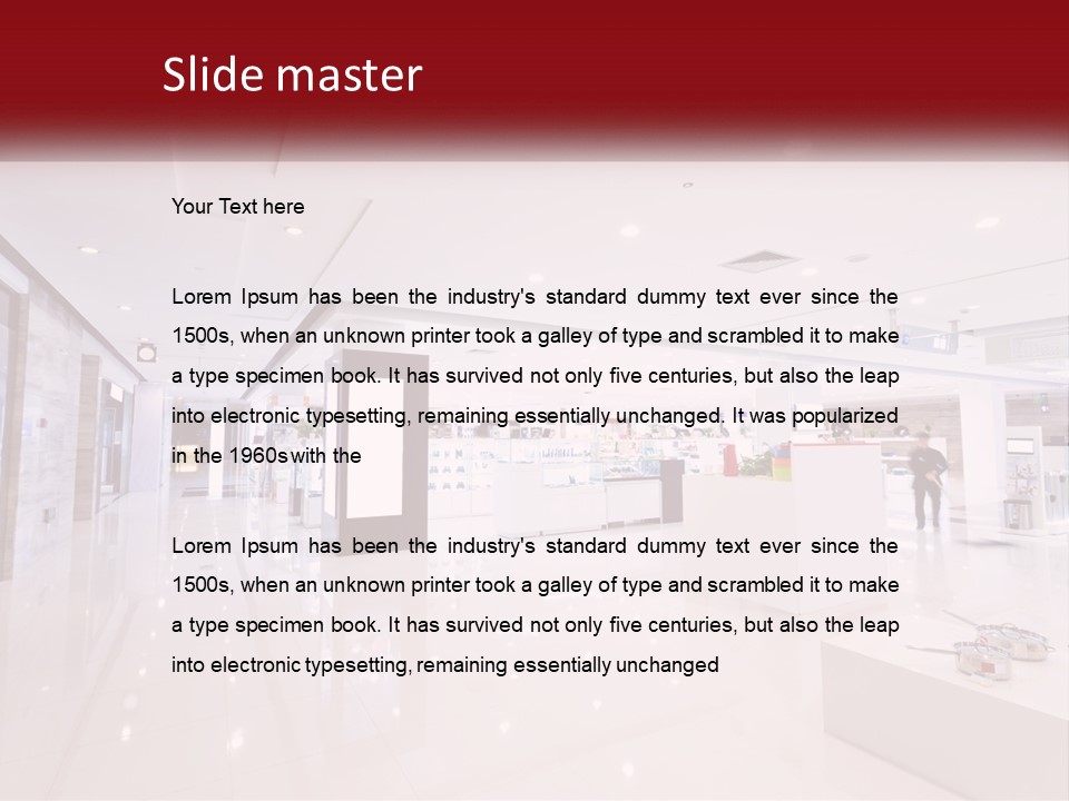 A Person Standing In A Large White Room PowerPoint Template