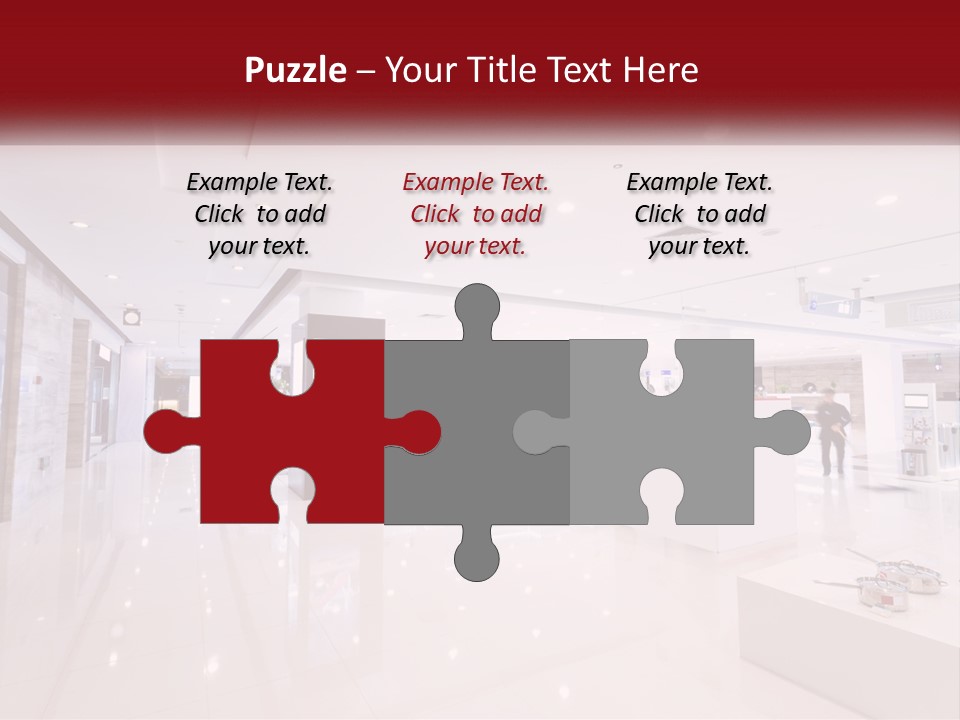 A Person Standing In A Large White Room PowerPoint Template